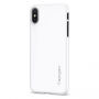 Spigen ultravékony edzett tok Apple iPhone XS / iPhone X készülékre - fehér