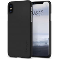 Spigen ultravékony edzett tok Apple iPhone XS / iPhone X készülékre - fekete