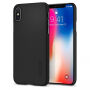 Spigen ultravékony edzett tok Apple iPhone XS / iPhone X készülékre - fekete