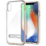 Spigen védőtok mágneses állvánnyal Apple iPhone XS / iPhone X készülékre - arany