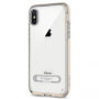 Spigen védőtok mágneses állvánnyal Apple iPhone XS / iPhone X készülékre - arany