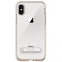 Spigen védőtok mágneses állvánnyal Apple iPhone XS / iPhone X készülékre - arany