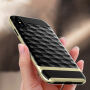 Tartós műanyag fedél 3D gyémánt stílusban iPhone XS / iPhone X készülékre - kék