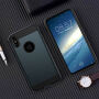 Tartós védőfedél iPhone XS / iPhone X készülékre - csiszolt mintázat - sötétzöld