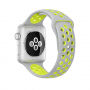 Szilikon óraszíj - Apple Watch 42mm / 41mm / 40mm / 38mm - szürke-sárga