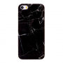 Védő műanyag fedél iPhone 5 / 5S / SE (2016) - fekete márvány