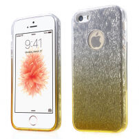 3 az 1-ben csillámos fedél iPhone 5 / 5S / SE (2016) készülékhez - sárga