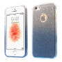 3 az 1-ben csillámos fedél iPhone 5 / 5S / SE (2016) készülékhez - kék