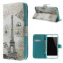Pénztárcás borító állvánnyal - Apple iPhone 6 / 6S - Párizs és Eiffel
