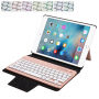Fedél műbőrből vezeték nélküli billentyűzettel Apple iPad 9.7 / iPad Pro 9.7 / iPad Air / iPad Air 2 készülékre - rózsaszín-arany