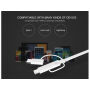 MCDODO USB kábel lightning / micro USB / USB-C konektorokkal Apple iPhone - 1m - fehér