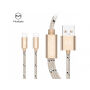 MCDODO USB kábel két lightning konektorral Apple iPhone - 1m - arany