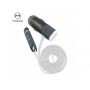 MCDODO 3 az egyben autótőltő lightning / micro USB konektorokkal és két USB porttal Apple iPhone / iPad / iPod - 1,2 m - fehér