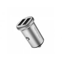 MCDODO autótöltő két USB porttal Apple iPhone / iPad / iPod - ezüst