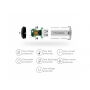 MCDODO autótöltő két USB porttal Apple iPhone / iPad / iPod - ezüst