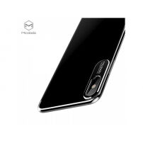 MCDODO védő tok alumínium réteggel a fénykezőgép védelmére Apple iPhone XS / iPhone X - átlátszó fekete