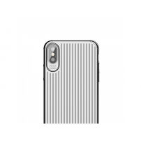 MCDODO védő tok 3D mintával Apple iPhone XS / iPhone X - ezüst
