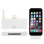 Cssökkentése / adapter 30pin konnektor lightning-re audio 3,5 mm jack konnektorral - iPhone 6 Plus / 6S Plus - fehér