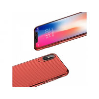 MCDODO védő tok 3D mintával Apple iPhone XS / iPhone X - piros