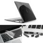 ENKAY műanyag védő borító billentyűzetre takarókkal a konektorokra MacBook Air 13" - fekete