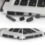 ENKAY műanyag védő borító billentyűzetre takarókkal a konektorokra MacBook Air 13" - fekete