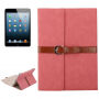 Luxus borító PU bőrből csattal Apple iPad 4 / 3 / 2 - rózsaszín