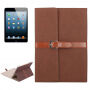 Luxus borító PU bőrből csattal Apple iPad 4 / 3 / 2 - barna