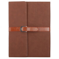 Luxus borító PU bőrből csattal Apple iPad 4 / 3 / 2 - barna