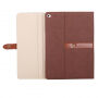 Luxus borító PU bőrből csattal Apple iPad 4 / 3 / 2 - barna