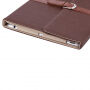 Luxus borító PU bőrből csattal Apple iPad 4 / 3 / 2 - barna