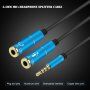 Átalakító / audio csatlakozó kábel fejhallgatóhoz és mikrofonhoz - jack 3,5 mm és 2x 3,5 mm jack - kék