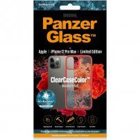 PanzerGlass ClearCase antibakteriális tok - Apple iPhone 12 Pro Max - piros