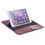 CRAZY HORSE tok / borító állvánnyal és rekesszel iratokra Apple iPad Pro 9,7" / Air 2 - borszínű