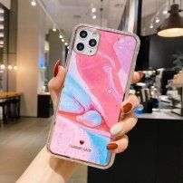 Ütésálló védőtok - absztrakt festmény - iPhone 12 Pro Max - rózsaszín- - kék