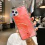 Ütésálló márvány mintás tok - iPhone 12 Pro Max - korall
