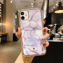 Ütésálló márvány mintás tok - iPhone 12 Pro Max - lila