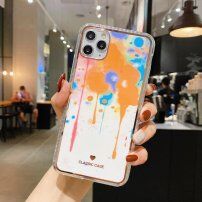 Ütésálló védőtok - absztrakt festmény - iPhone 11 Pro - narancssárga