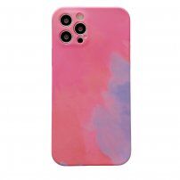 Szilikon védőtok - iPhone 12 Pro Max - rózsaszín-lila