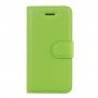 Flip cover tok bőr textúrával iPhone 5 / 5S / SE (2016) - zöld