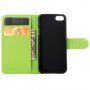 Flip cover tok bőr textúrával iPhone 5 / 5S / SE (2016) - zöld