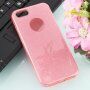 Csillámló tok iPhone 5 / 5S / SE (2016) - rózsaszín