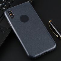 Csillámló tok iPhone XS Max - sötétszürke