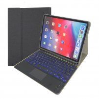 Boríto levehető Bluetooth billentyűzettel és Touch paddel - iPad Pro 12,9" (2018/2020) - szürke