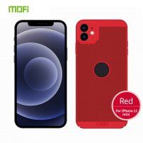 MOFI ütésálló légáteresztő tok - iPhone 12 mini - piros