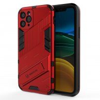 Tartós védőtok állvánnyal - iPhone 11 Pro - piros