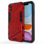 Tartós védőtok állvánnyal - iPhone X / XS - piros