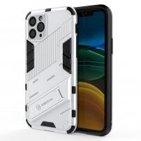 Tartós védőtok állvánnyal - iPhone 11 Pro - fehér
