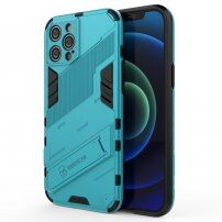 Tartós védőtok állvánnyal - iPhone 12 Pro Max - kék