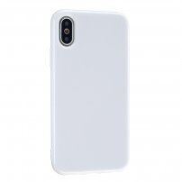 Védő szilikon tok iPhone X / XS - fehér