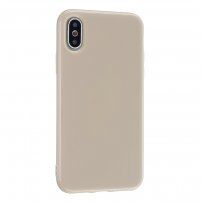 Védő szilikon tok iPhone X / XS - bézs